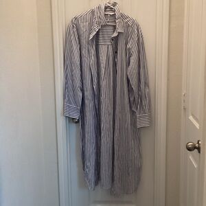 Free People Blue Striped button up